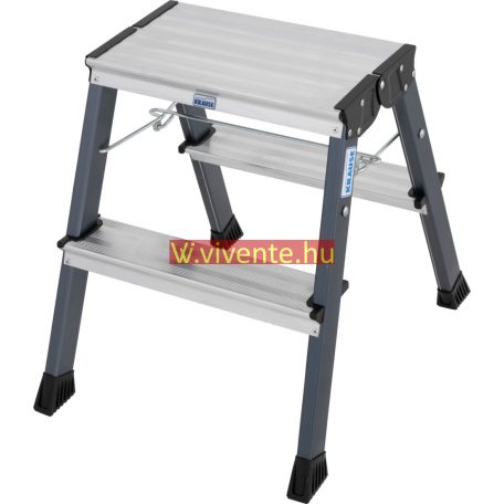 Krause MONTO Treppy két oldalon járható összecsukható fellépő, eloxált, 2x2 fokos