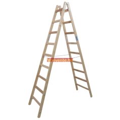   Krause STABILO Professional két oldalon járható fa állólétra, 2x9 fokos