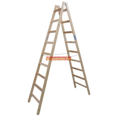 Krause STABILO Professional két oldalon járható fa állólétra, 2x9 fokos