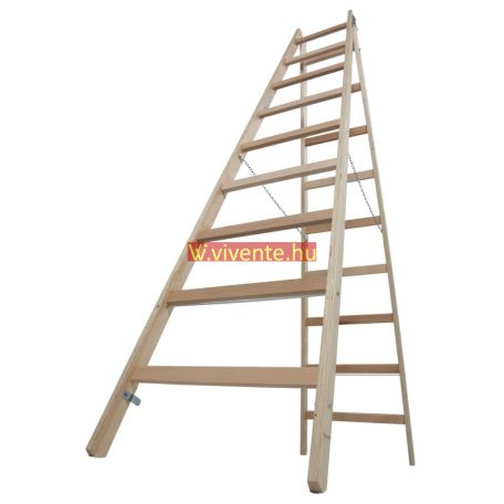 Krause STABILO Professional két oldalon járható fa állólétra, 2x9 fokos
