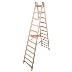   Krause STABILO Professional két oldalon járható fa állólétra, 2x12 fokos