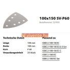 100x150 SV-P60 VE25 tépőzáras csiszolópapír Flex 531935
