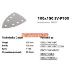 100x150 SV-P100 VE25 tépőzáras csiszolópapír 531937